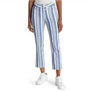 Closed Gloria Blue & White Striped Crop Jeans